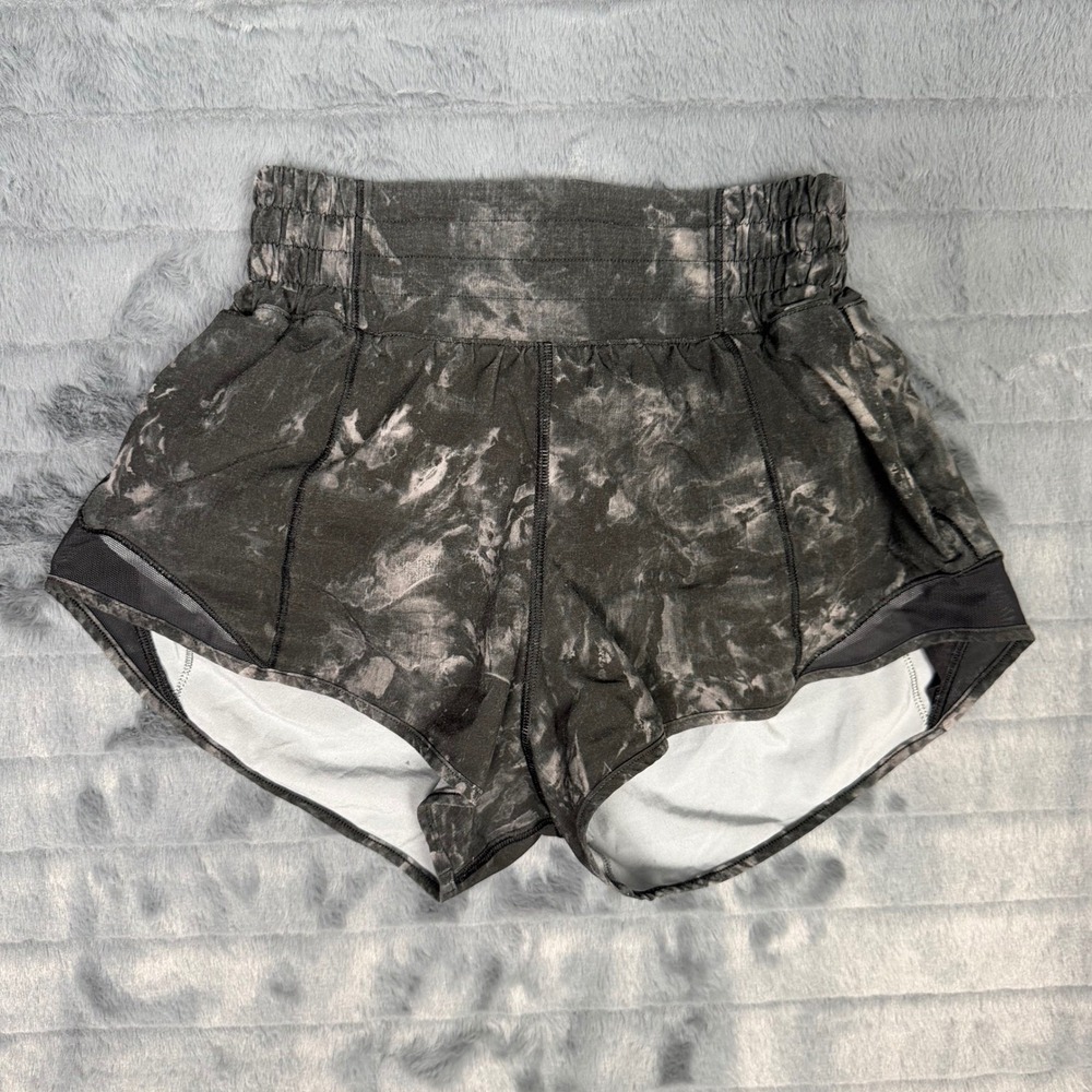 Lululemon Track That High-Rise Lined Short 3 Diamond Dye Graphite Grey Bronze 6